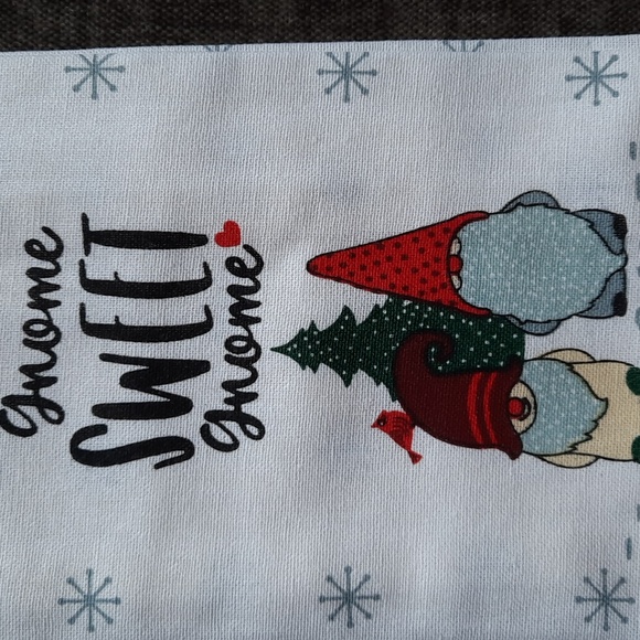 Gnome Sweet Gnome Cardinal Holiday Christmas Kitchen Dish Hand Towel NWT - Picture 2 of 6